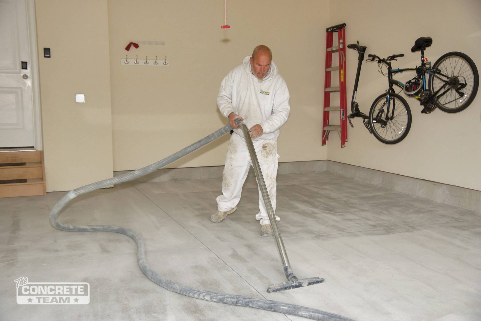Resurfacing a concrete garage floor