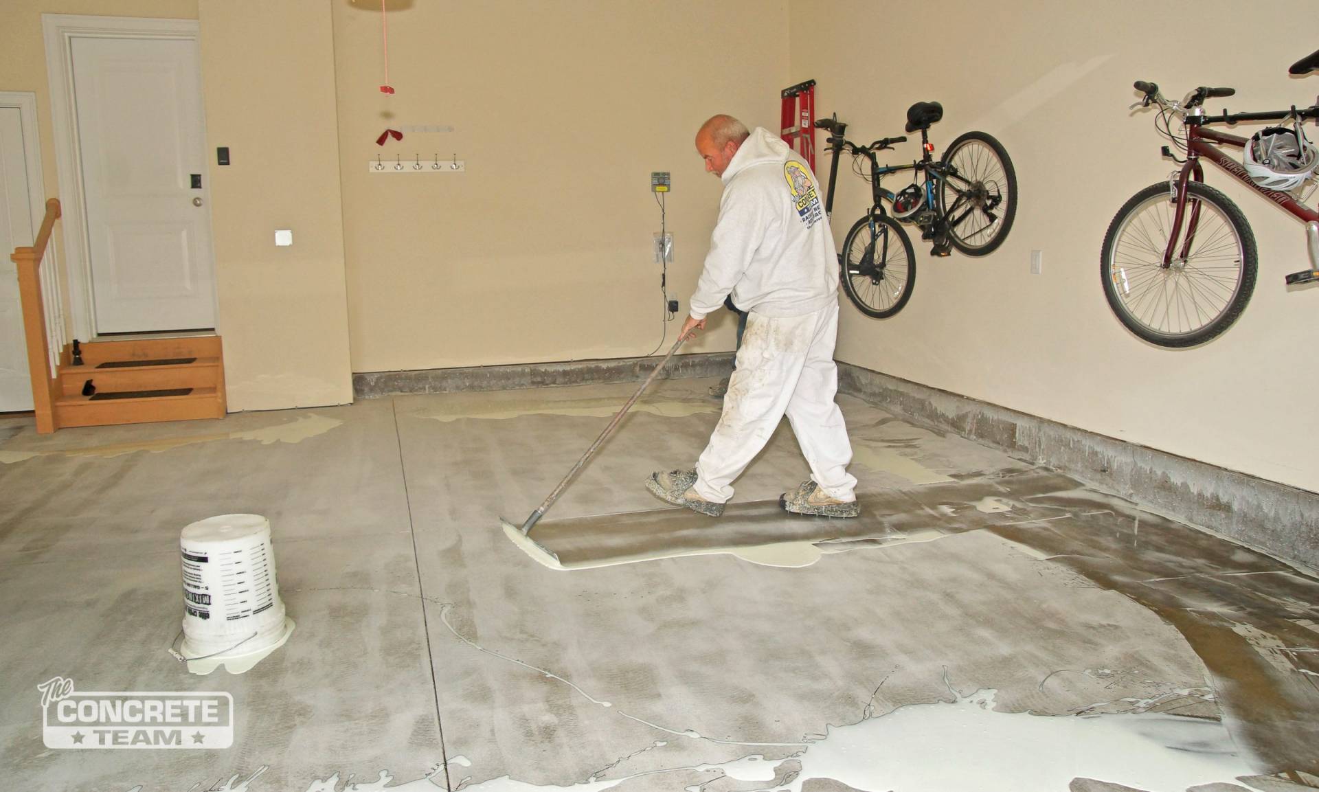 Resurfacing a concrete garage floor